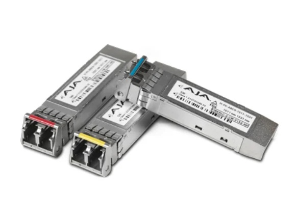 AJA FiberLC-TR-12G 1-Channel 12G-SDI Single Mode LC Fiber Transceiver SFP