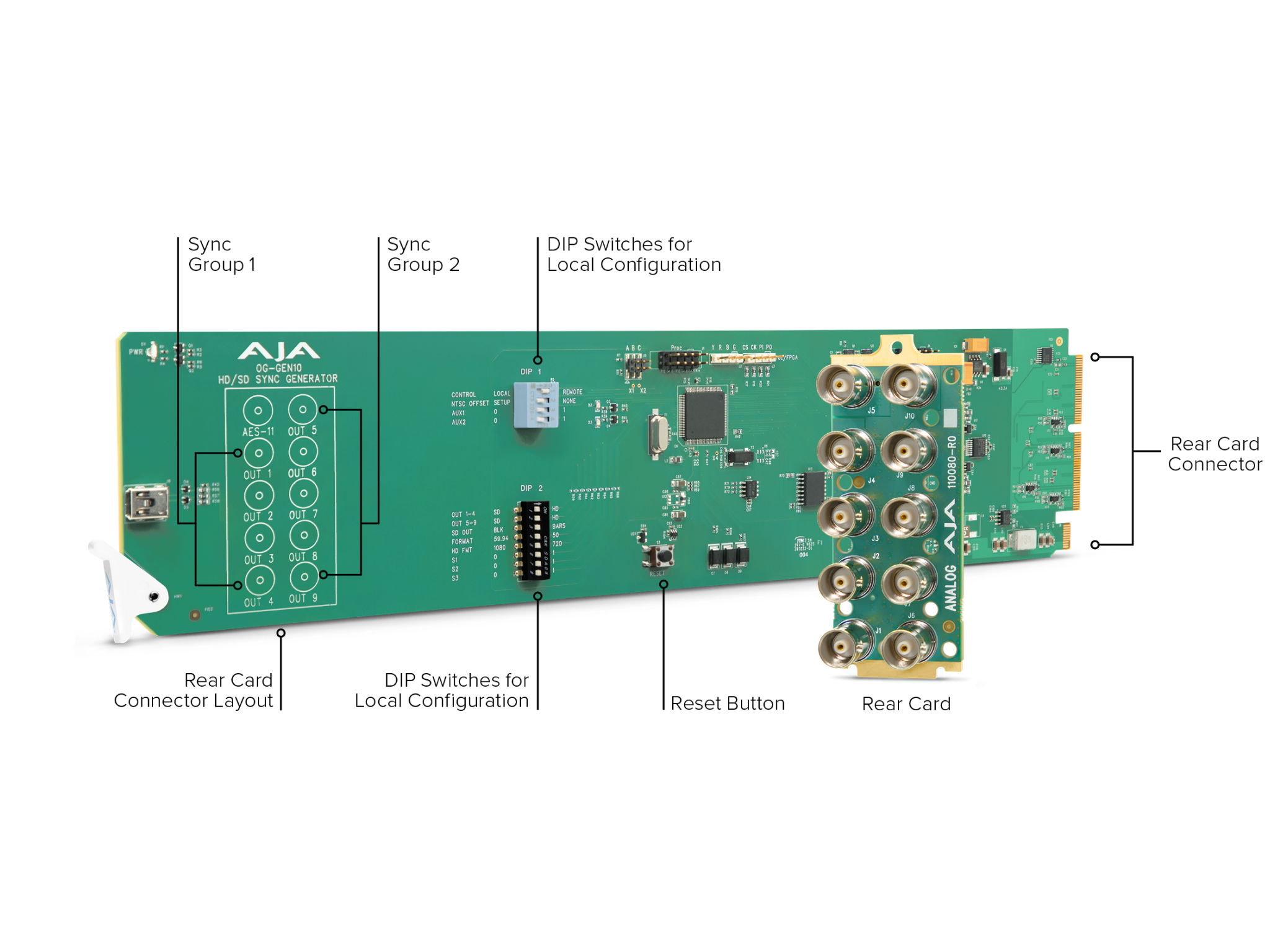 AJA OG-GEN10 OpenGear HD/SD and AES-11 Sync Generator