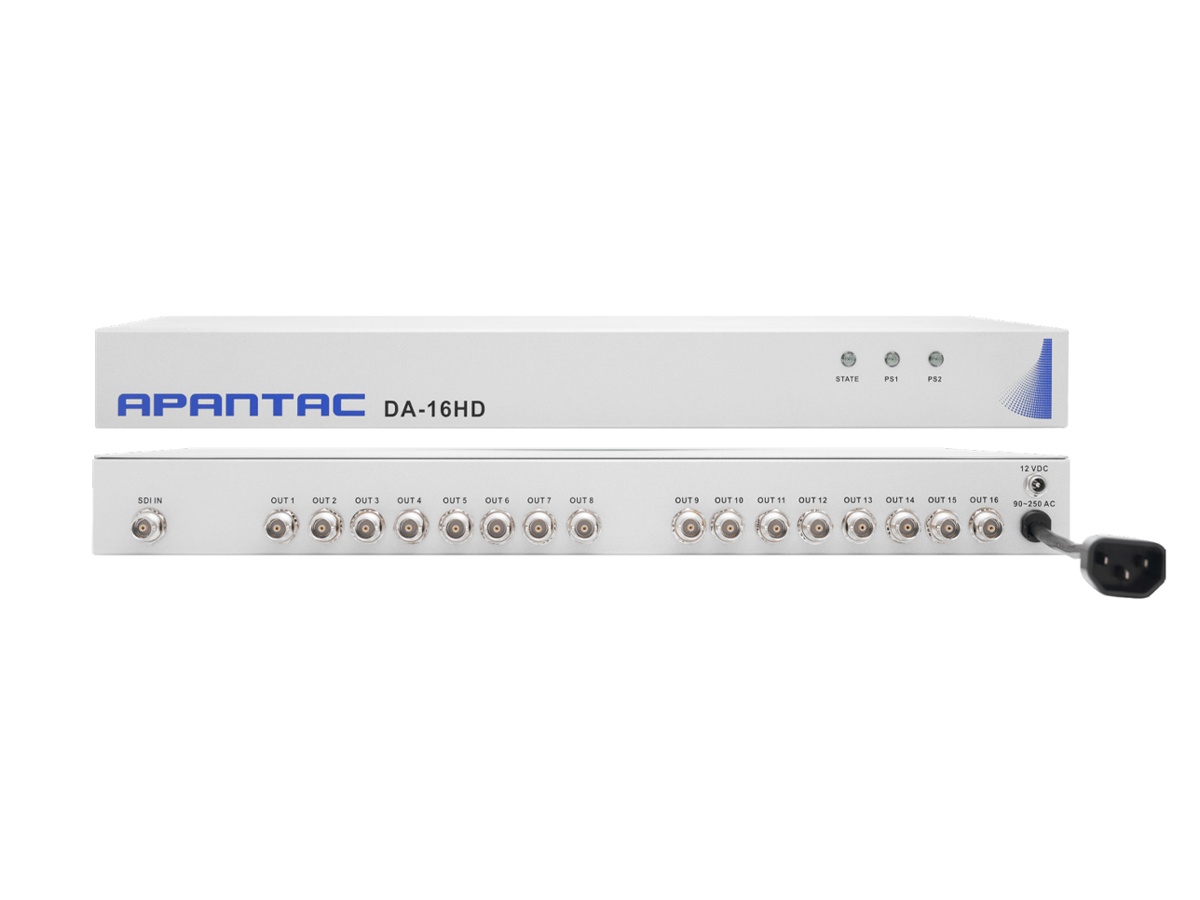 Apantac DA-16HD 1 x 16 3G/HD/SD-SDI Distribution Amplifier