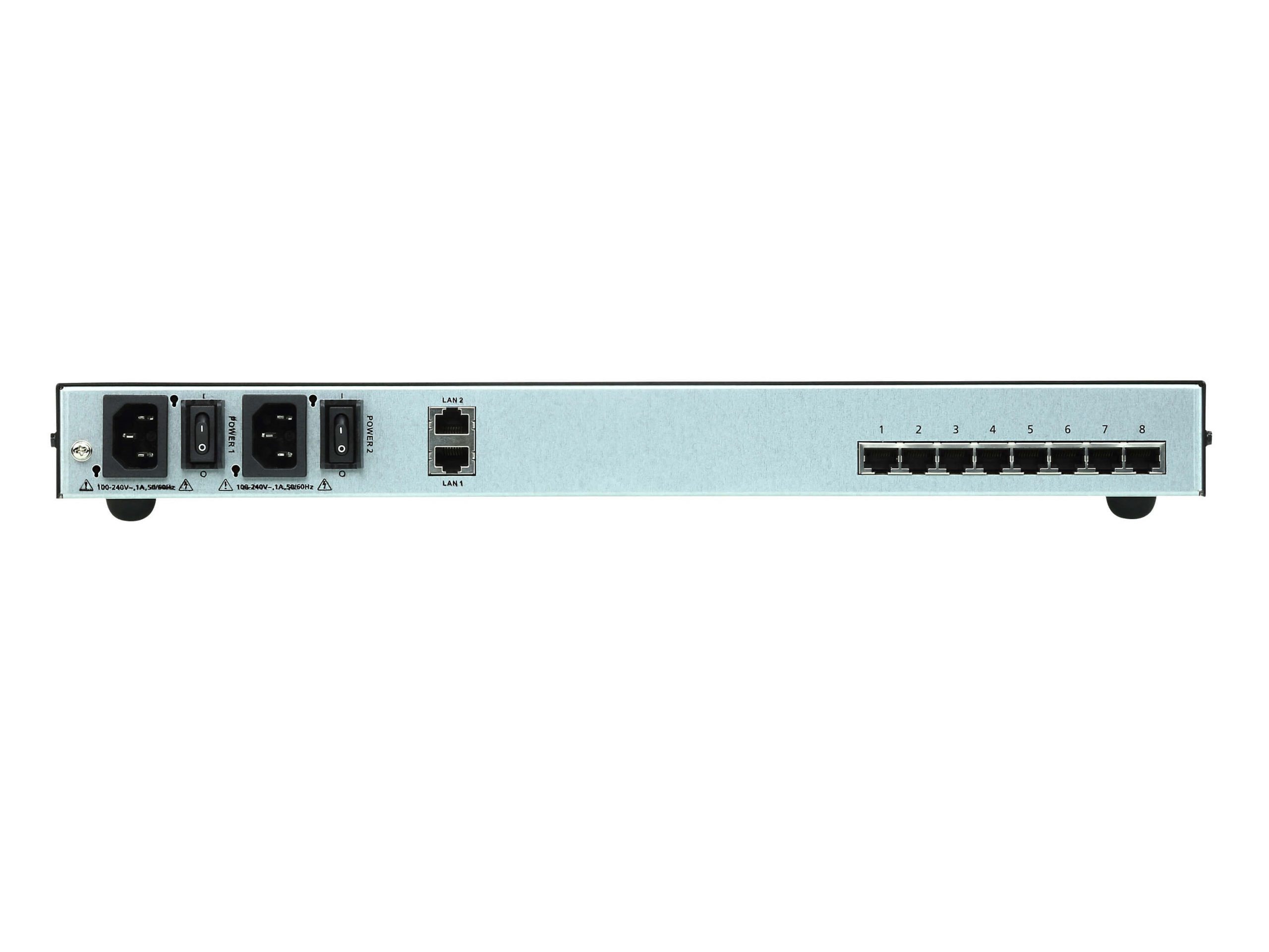 Aten SN0108COD 8-Port Serial Console Server with Dual Power/LAN/DC Power - Image 3