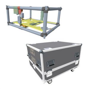 Barco R9803254 Flight Case for QDX Series Projectors with Motorized Adjustable Frame