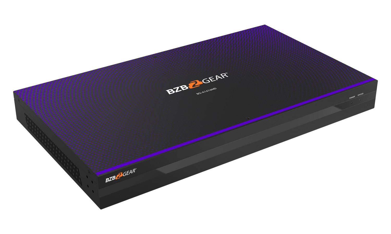 BZBGEAR BG-A1616MD-b 16x16 Balanced Digital Audio Processor/Matrix with 12-Channel Mic Line In/Out and 4-Channel Dante In/Out plus AEC/ANS/Filter/Limiter/EQ/Delay Support - Image 2