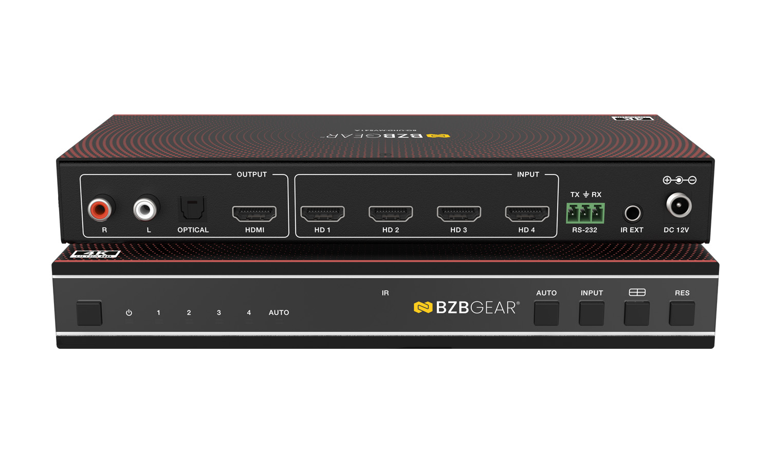 BZBGEAR BG-UHD-MVS41A 4×1 4K UHD HDMI Seamless Switcher/Quad MultiViewer with Audio De-Embedding