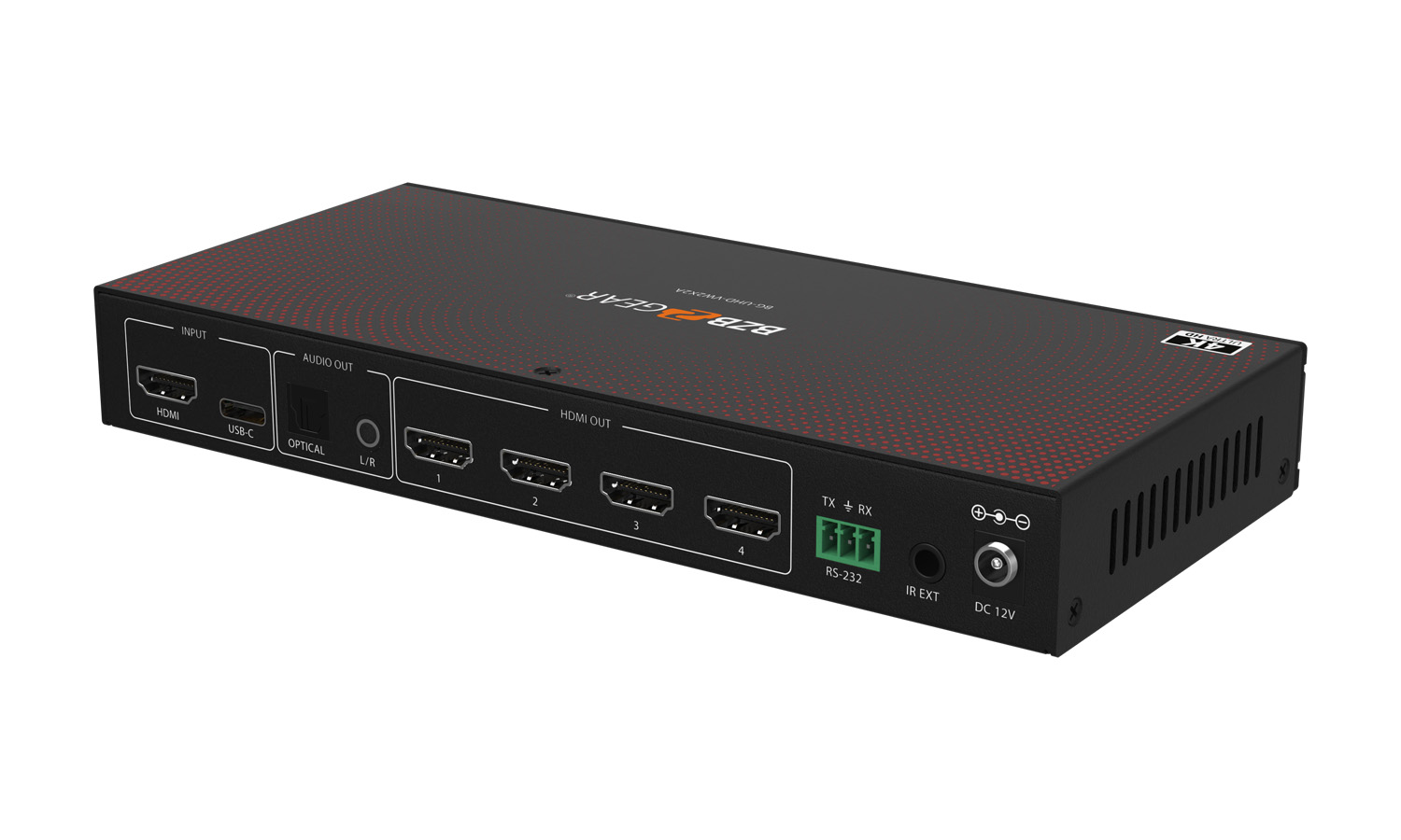 BZBGEAR BG-UHD-VW2X2A 2x2 4K UHD HDMI/USB-C Switcher and Video Wall Controller with Audio De-embedding - Image 8