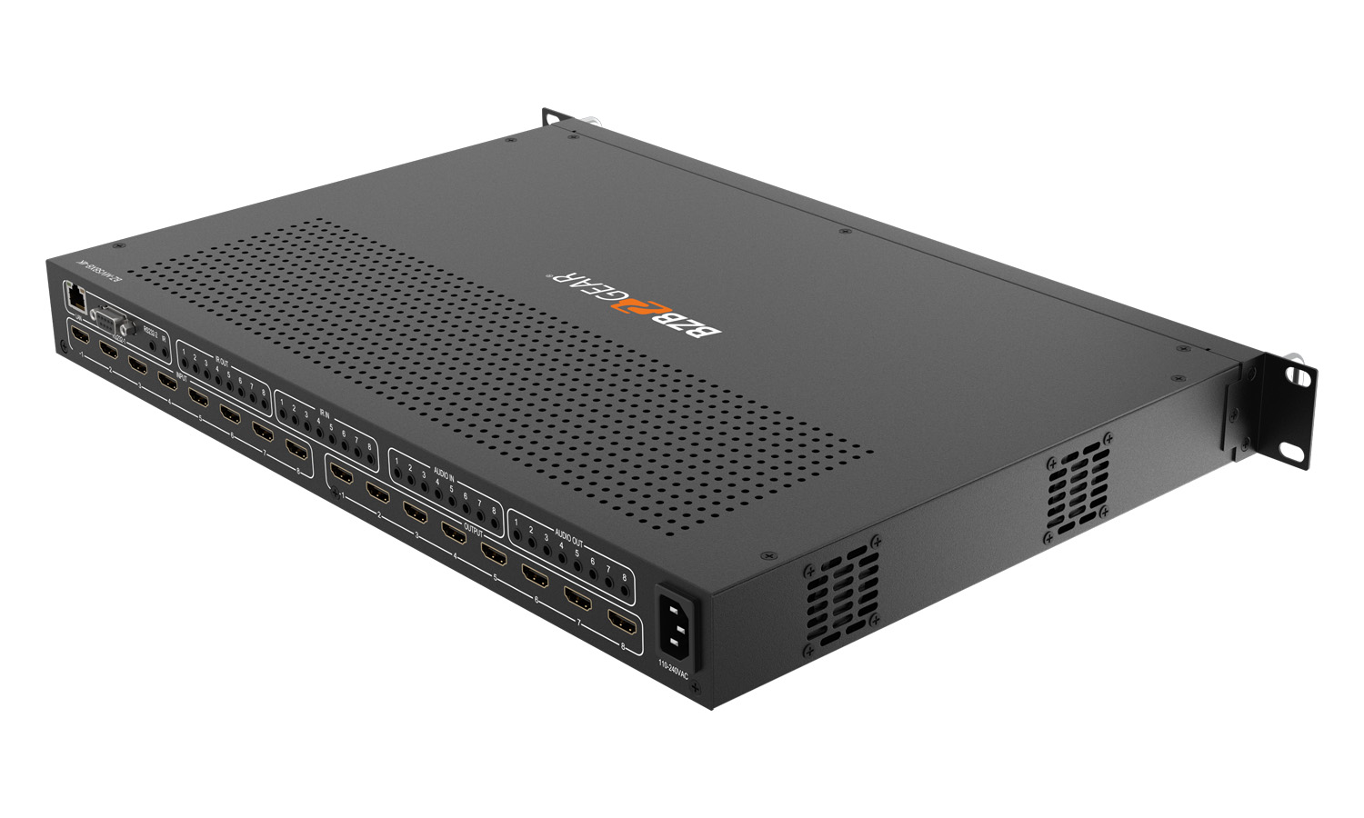 BZBGEAR BZ-MVS8X8-4K 8X8 4K 18Gbps UHD HDMI Video Wall Processor and Seamless Matrix Switcher with Scaler/IR/Audio/IP and RS-232 - Image 5