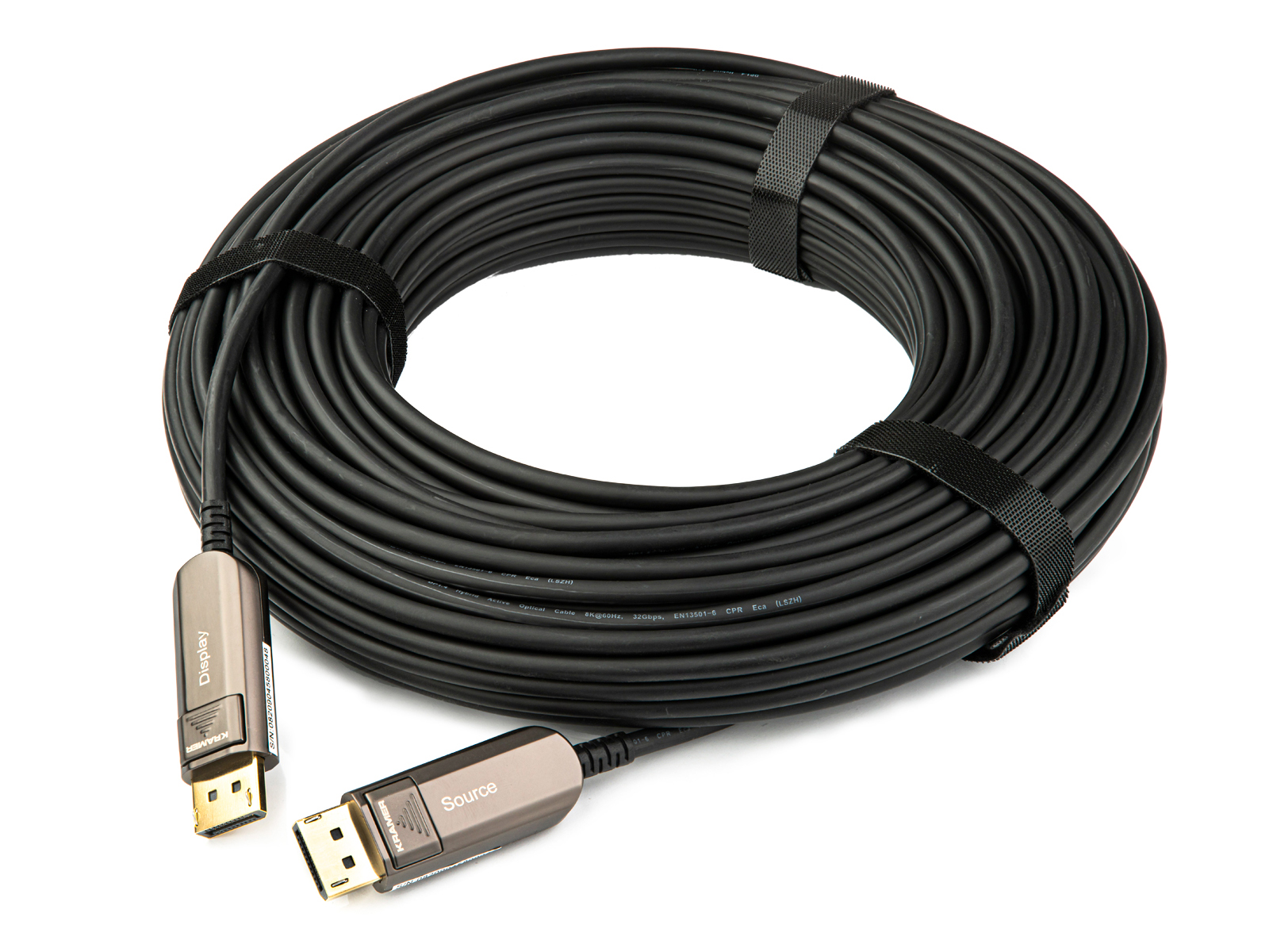 Kramer CP-AOCDP/UF-98 DisplayPort 1.4 Active Optical Cable 8K@60Hz / 30.00m 98ft Plenum / HBR3 / DSC
