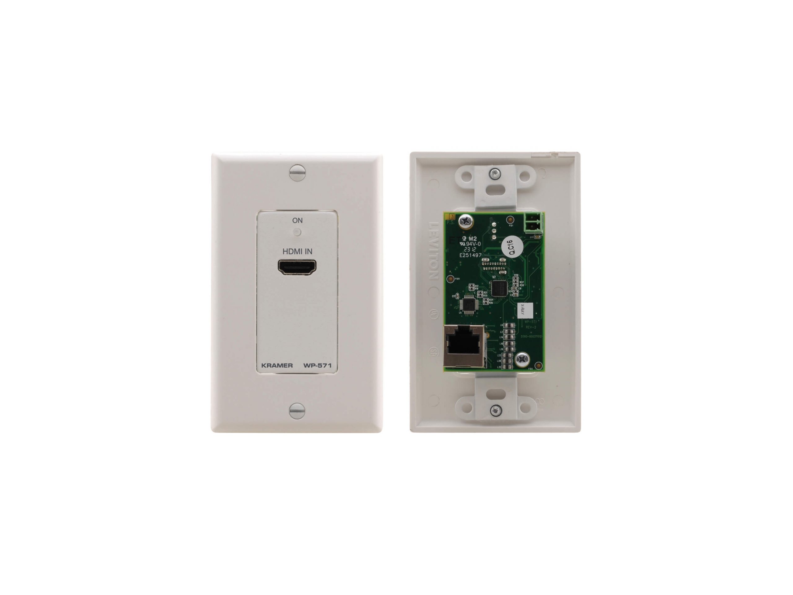 Kramer WP-571 HDMI HDCP 2.2 Wall Plate Transmitter / PoC DGKat Long-Range / 1080p / 4.95Gbps