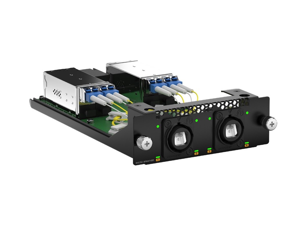 NETGEAR APM414SD-10000S 2 opticalCON QUAD Panel / 4 MMF Fiber Links / 4 SFP28 Cages 10G SFP+ 25G SFP28