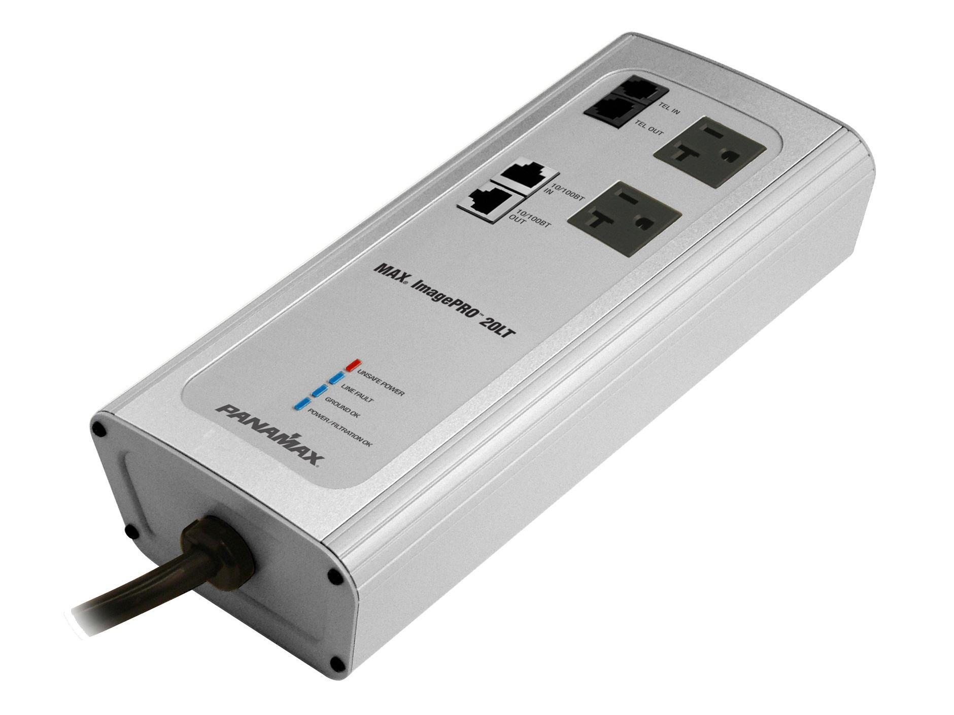 Panamax MIP-20LT 2-Outlet MAXImagePRO Surge Protector wTelephone/LAN Protection