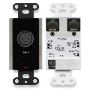 RDL DS-BTN21 Bluetooth Audio Dante / AES67 Network Interface PoE Stereo / Mono Return Channel