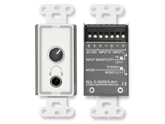 RDL D-SH1 Stereo Headphone Amplifier/Decora panel with user level control
