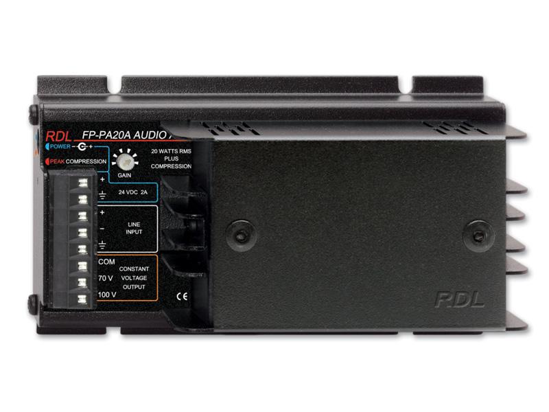 RDL FP-PA20A 20 W Mono Audio Amplifier - 70 V or 100 V Outputs