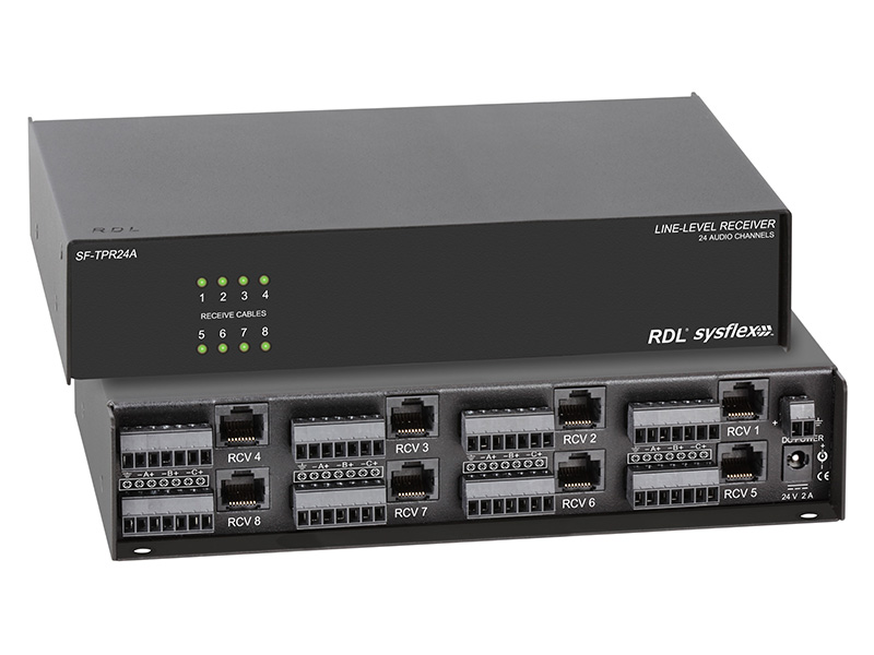 RDL SF-TPR24A Line-Level Receiver/8 Twisted Pair Format-A Input Sections/24 Audio Channels