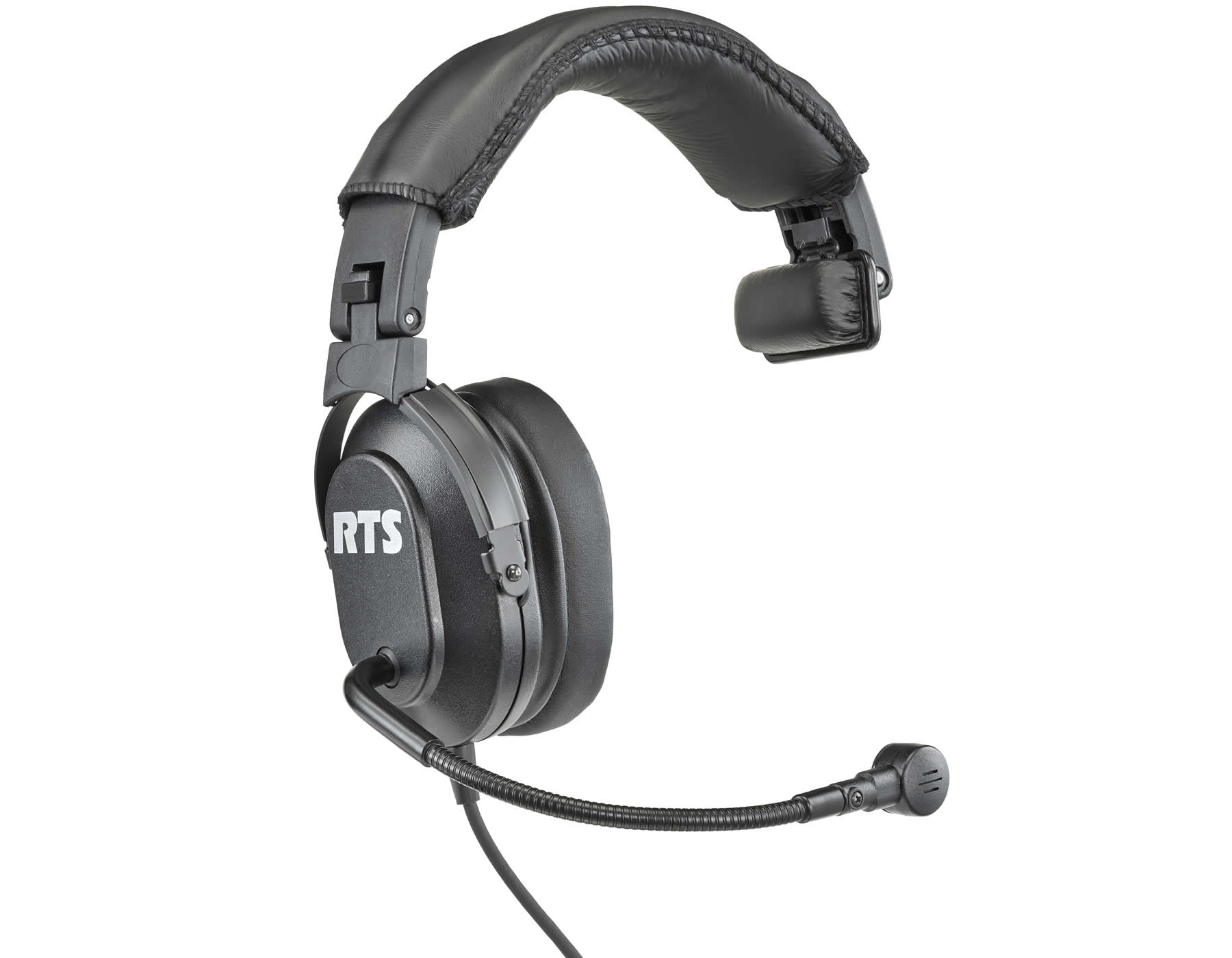 RTS HRF-1 A4M Single Ear Headset With Dynamic Boom Microphone XLR 4-pin male Connector