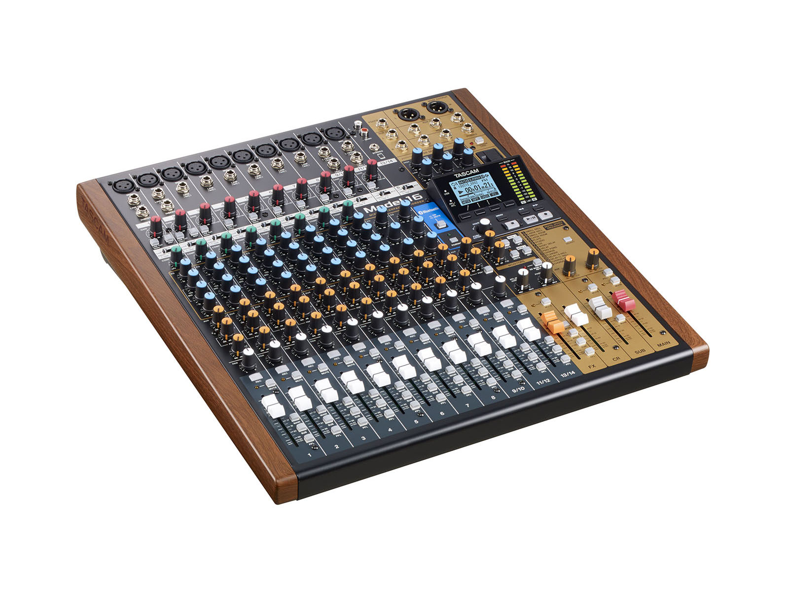 TASCAM MODEL 16 All-in-One analog Mixer/multi-track digital Recorder and audio Interface - Image 3