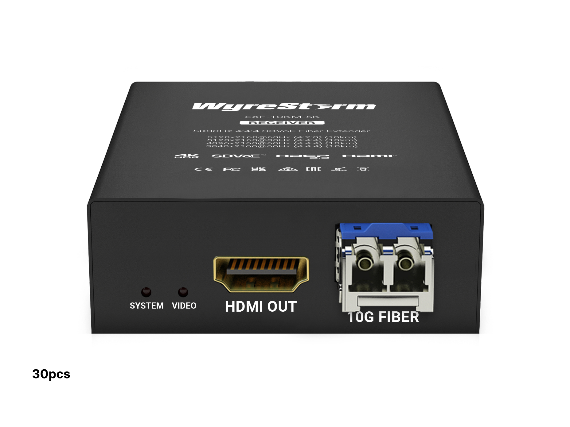 WyreStorm EXF-10KM-5K Case Qty (30) 5K30Hz 4:4:4 SDVoE Fiber Extender / 10KM 10G SFP+ / HDMI 2.0 / HDR / HDCP 2.3 (Lot of 30pcs) - Image 2