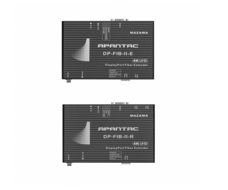 Apantac DP-FIB-II-HID Mazama Display Port Fiber Extenders Bundle